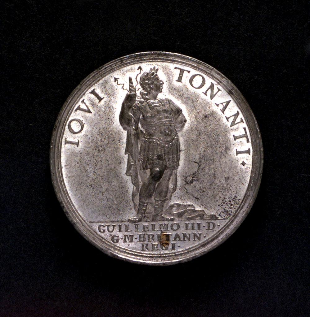 Detail of Medal commemorating the French coast bombarded, 1694; obverse by F. Kleinert