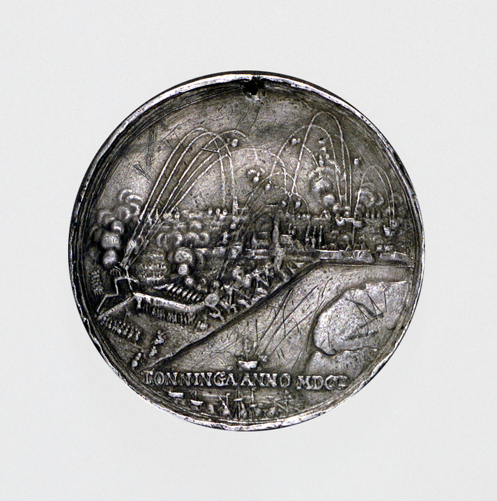 Detail of Medal commemorating the bombardment of Tönningen and Copenhagen, 1700 by unknown