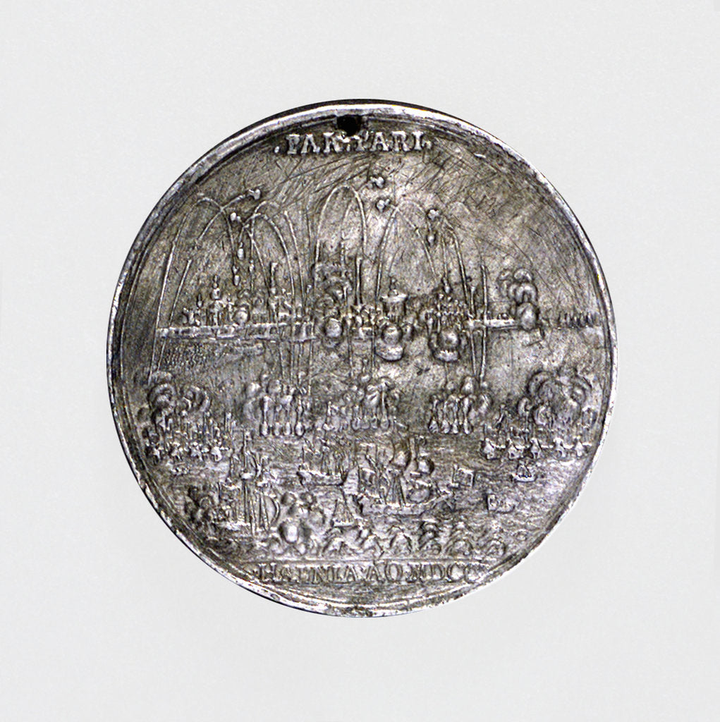 Detail of Medal commemorating the bombardment of Tönningen and Copenhagen, 1700 by unknown