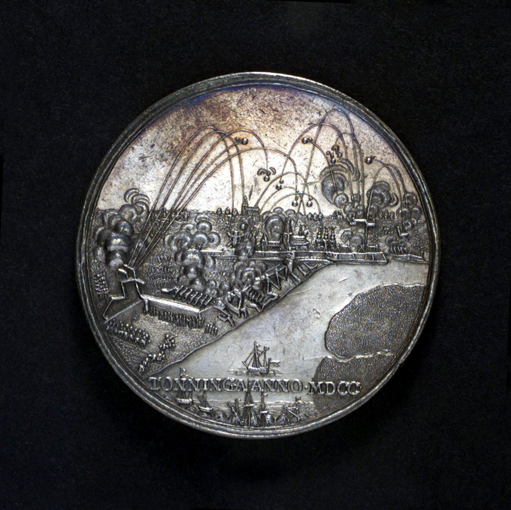 Detail of Medal commemorating the bombardment of Tönningen and Copenhagen, 1700 by unknown