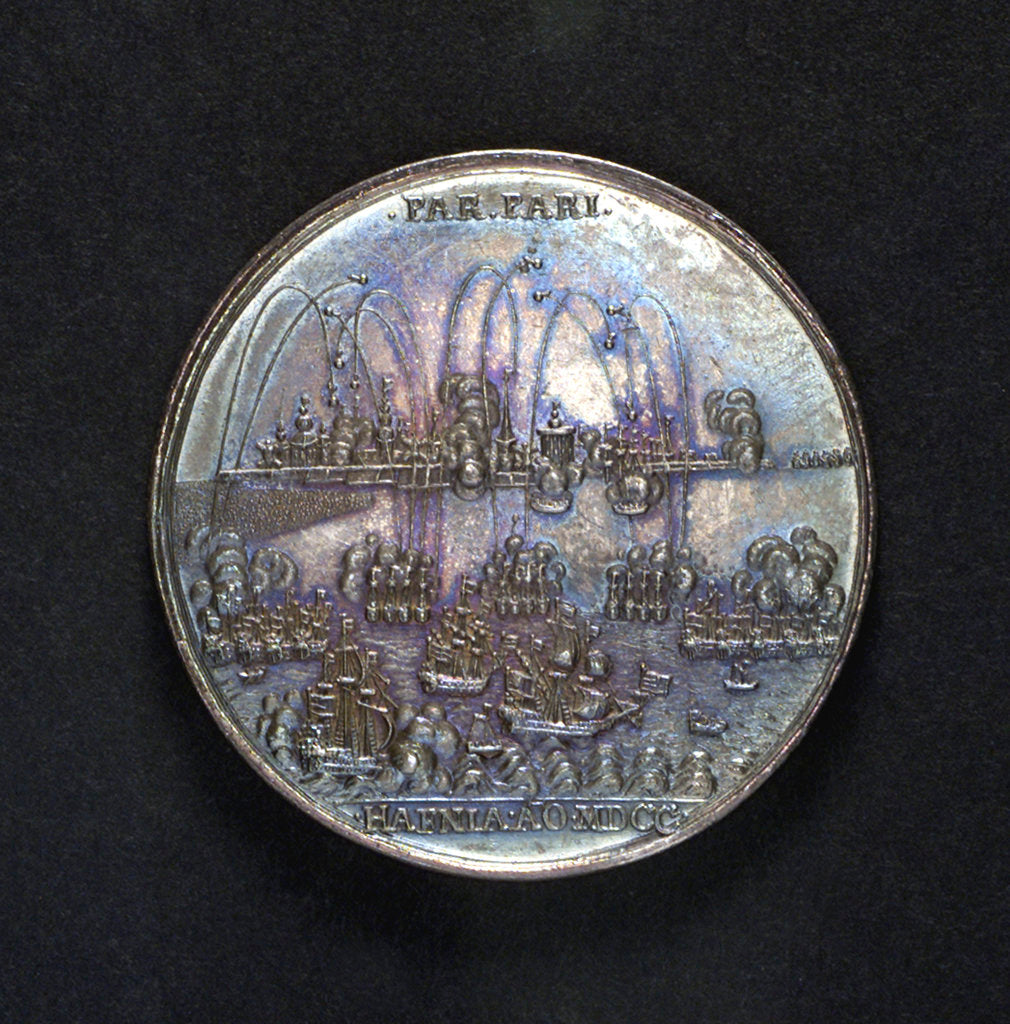 Detail of Medal commemorating the bombardment of Tönningen and Copenhagen, 1700 by unknown