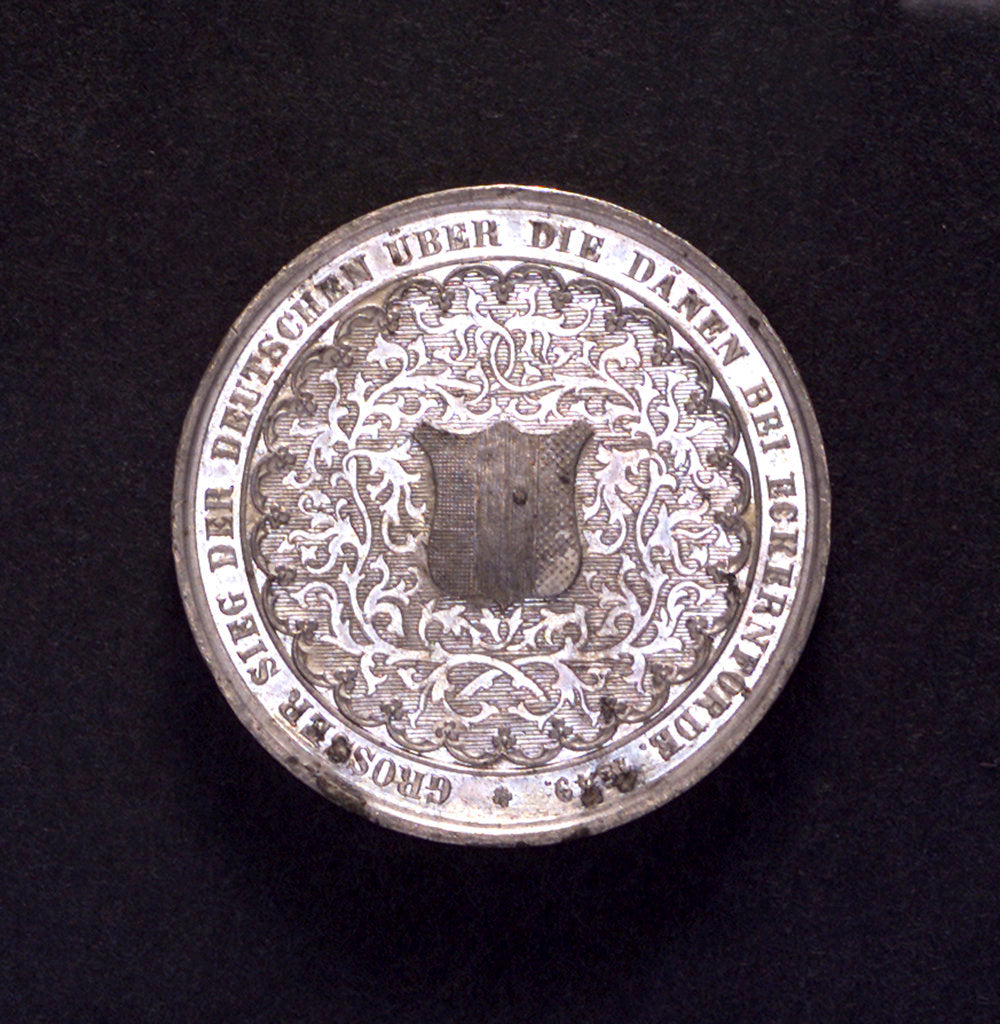 Detail of Medal commemorating the action at Eckernförde, 1849 by S. Drentwett