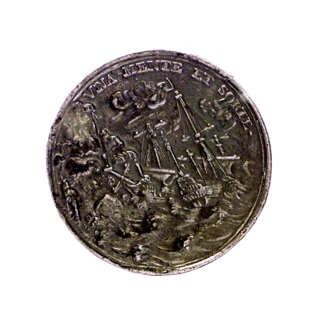 Detail of Medal commemorating John and Cornelis de Witt assassinated, 1672; reverse by unknown