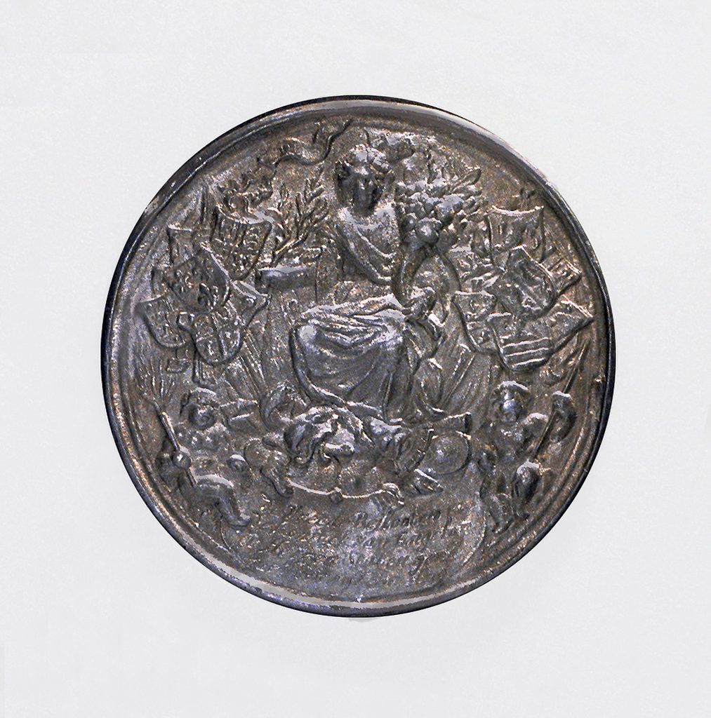 Detail of Medal commemorating the Peace of London and Admiral de Ruyter, 1674; reverse by P. van Abeele
