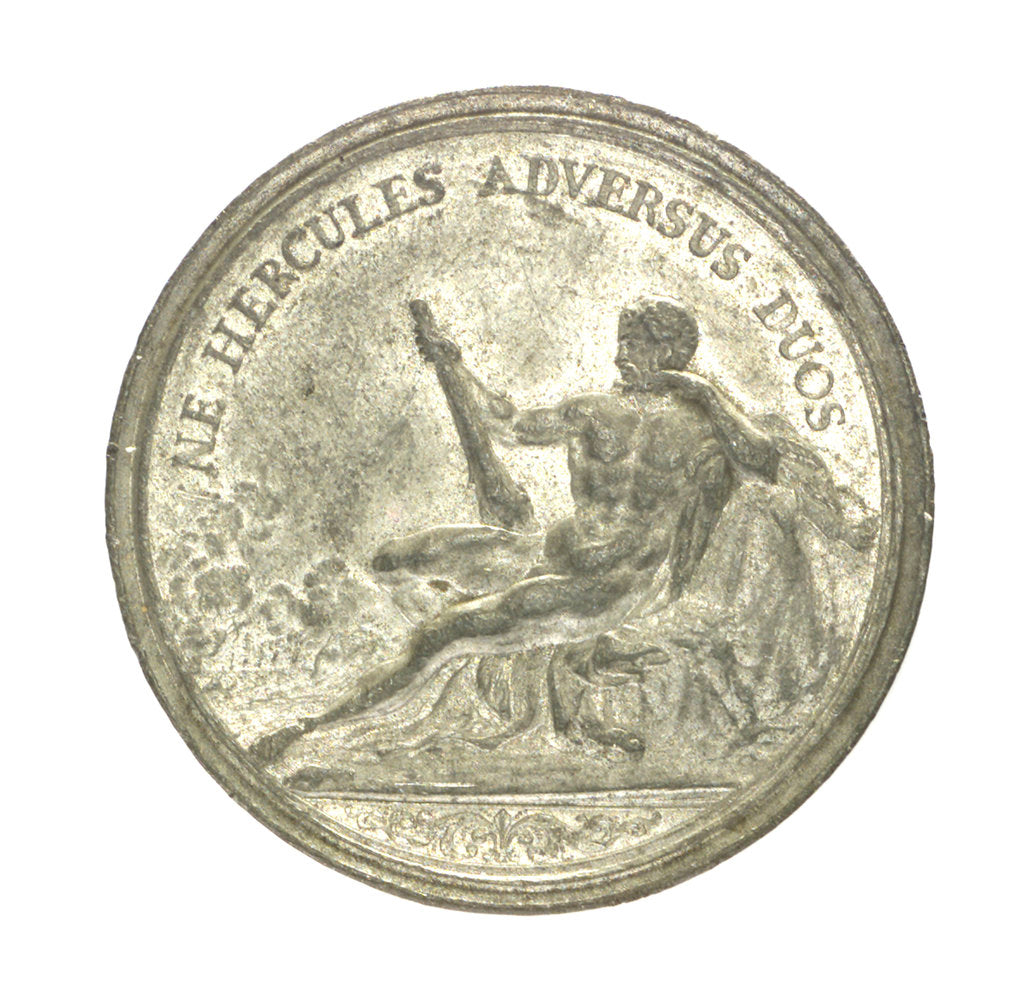 Detail of Medal commemorating the Battle of la Hogue, 1692; obverse by J. Smeltzing