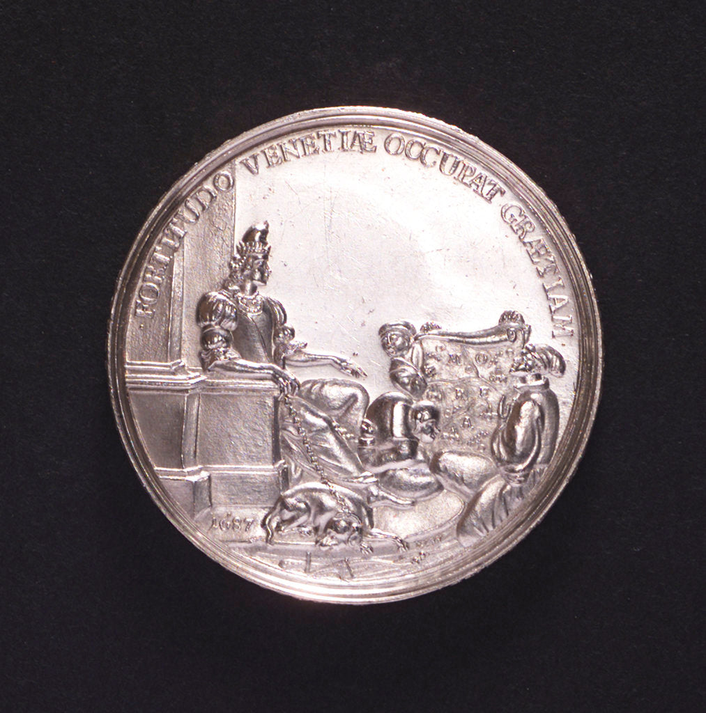 Detail of Medal commemorating the capture of the Morea, 1687; reverse by M. Brunner