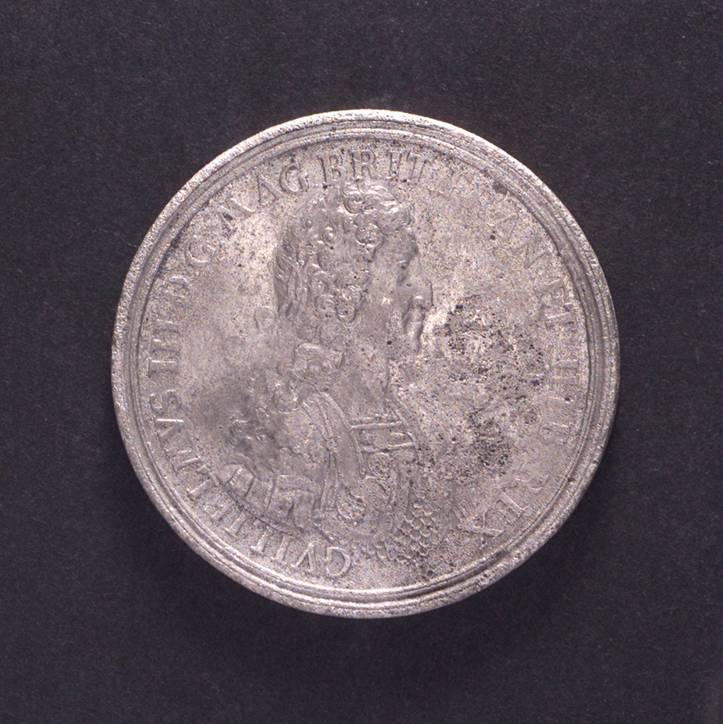 Detail of Medal commemorating the Battle of la Hogue, 1692; obverse by Jan Luder