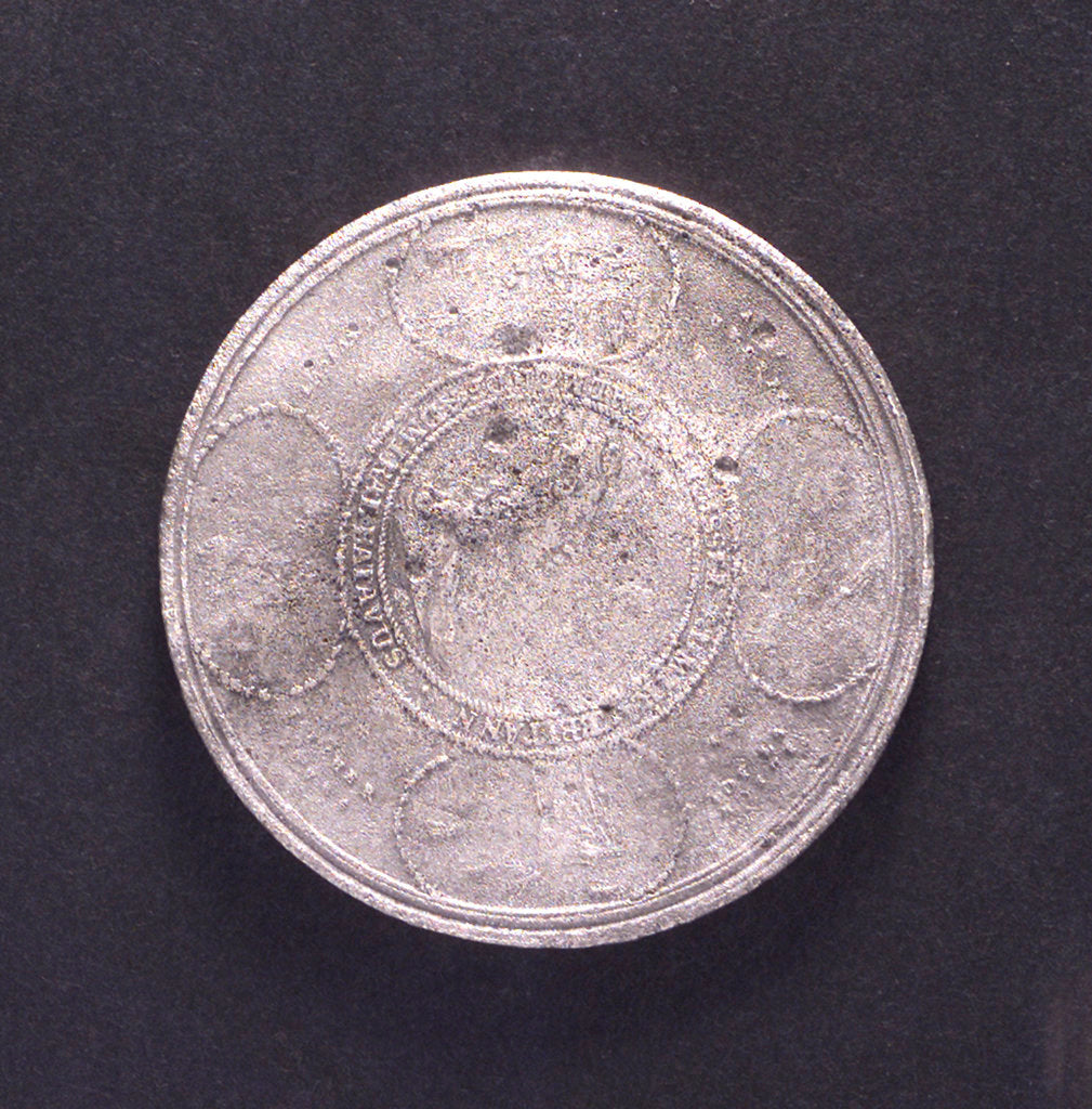 Detail of Medal commemorating the Battle of la Hogue, 1692; reverse by Jan Luder