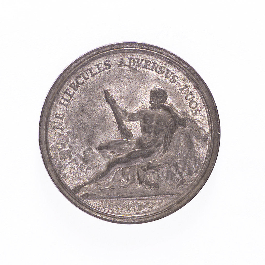 Detail of Medal commemorating the Battle of la Hogue, 1692; obverse by J. Smeltzing