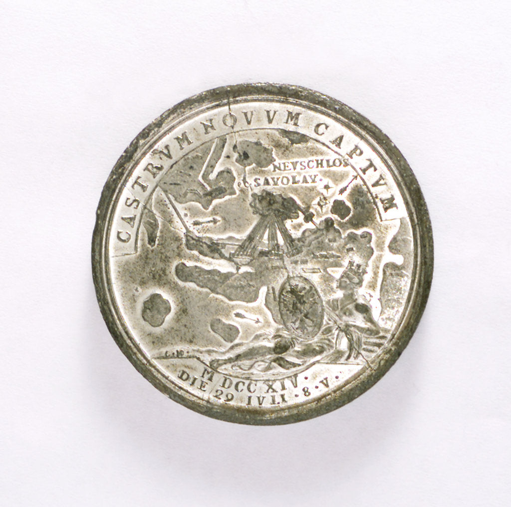 Detail of Medal commemorating the capture of Nyschlot, 1714; reverse by T. Iwanov