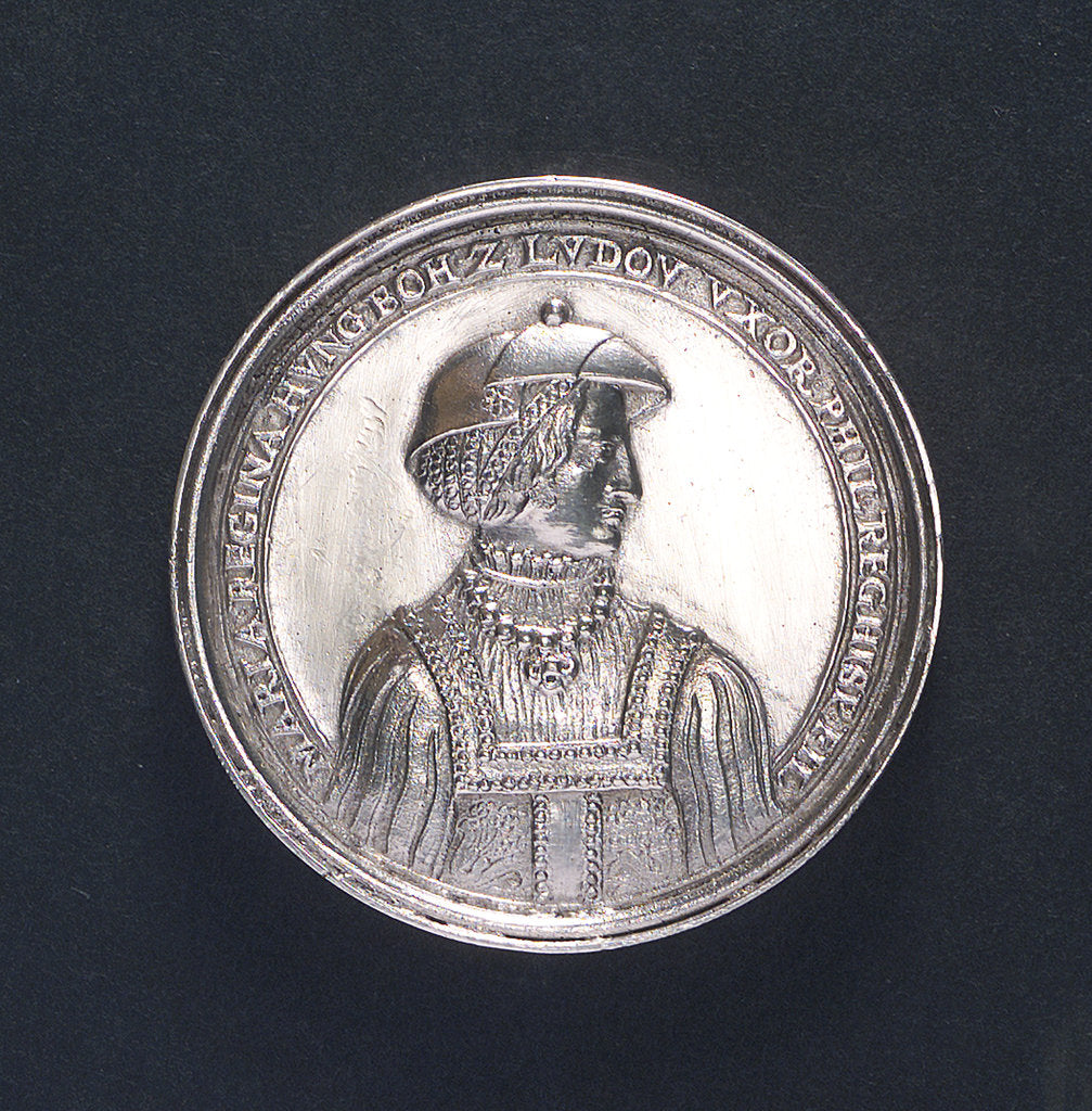 Detail of Medal commemorating Queen Mary of Hungary, Regent of the Netherlands; obverse by unknown