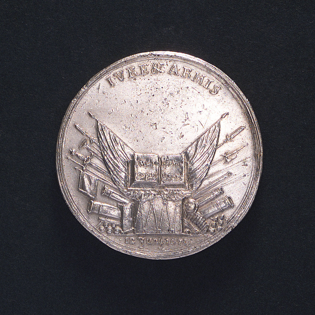Detail of Medal commemorating the capture of Brunswick, 1671; obverse by J. Bensheimer