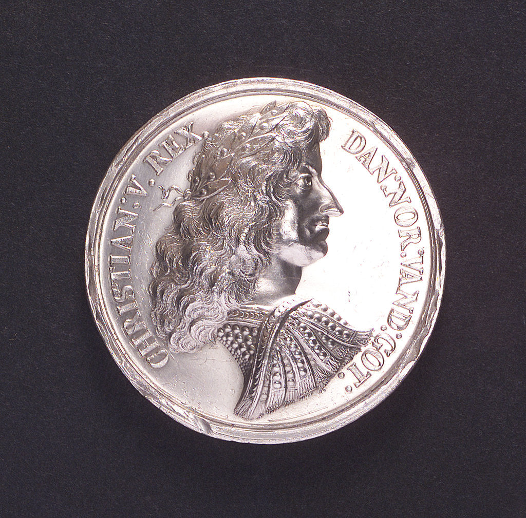 Detail of Medal commemorating the Battle of Öland, 1676; obverse by unknown