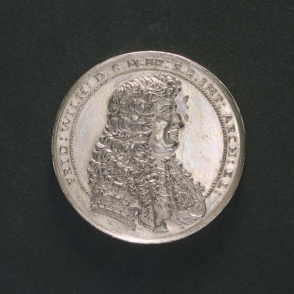 Detail of Medal commemorating the voyage to Guinea, 1681; obverse by J.B. Schultz