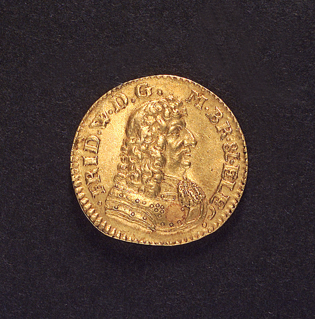 Detail of Medal commemorating the voyage to Guinea, 1681; obverse by unknown