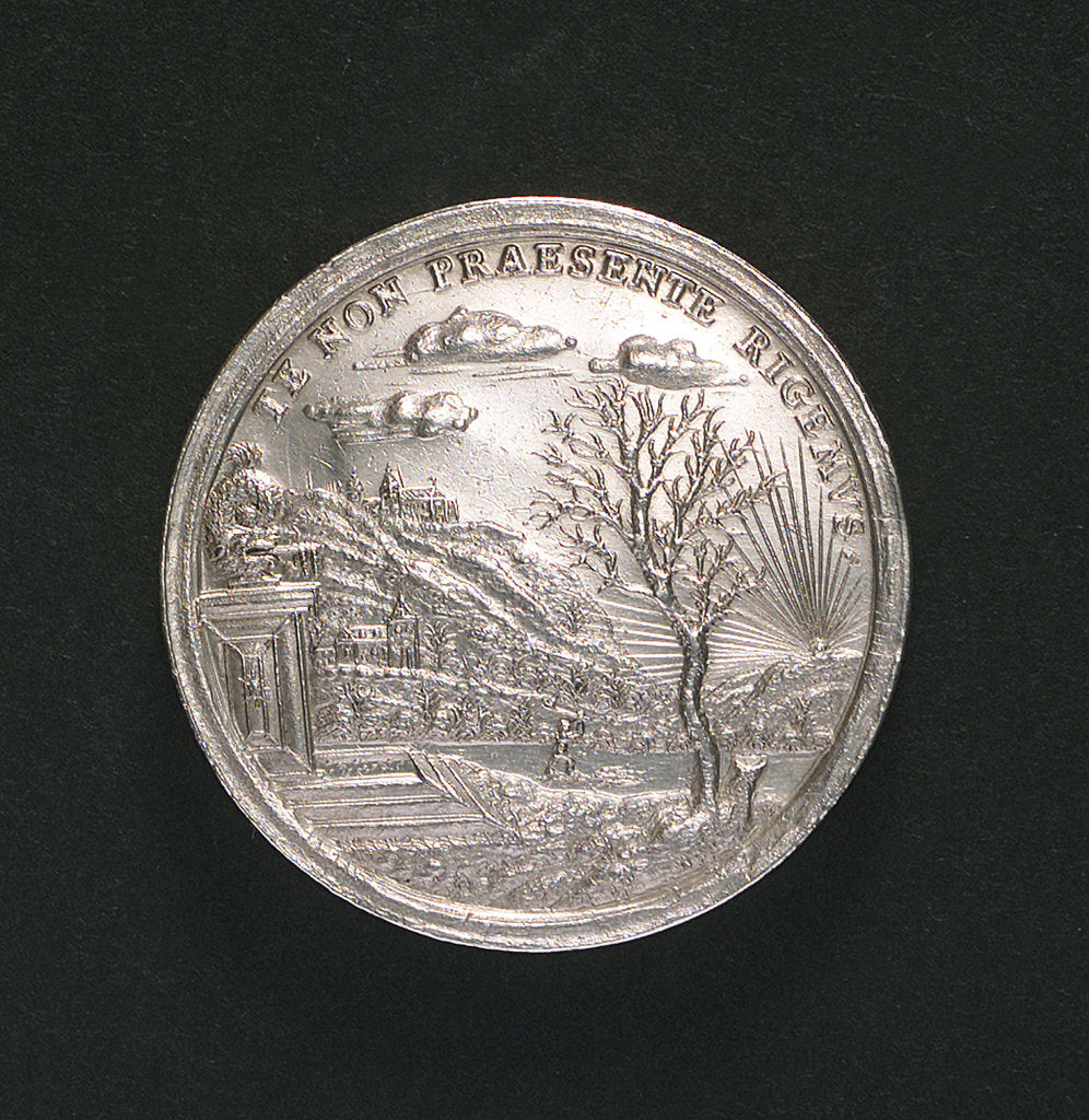 Detail of Medal commemorating the Duke of Saxegotha's return home from England; obverse by C. Wermuth