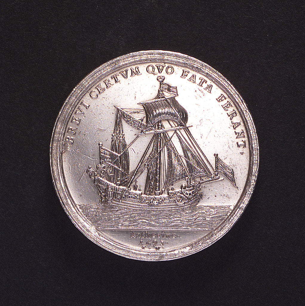 Detail of Medal commemorating the Duke of Saxegotha's return home from England; reverse by C. Wermuth