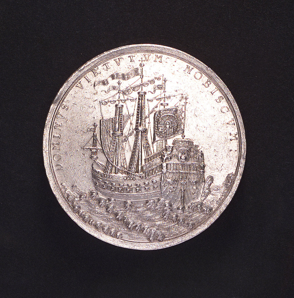Detail of Medal commemorating Danube shipping; reverse by von Setter