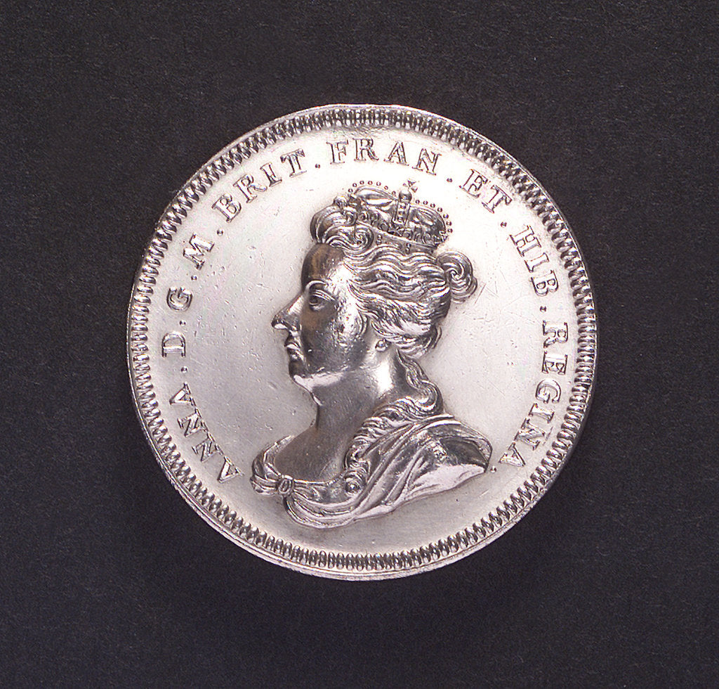 Detail of Medal commemorating the Expedition to Vigo Bay, 1702; obverse by C. Wermuth