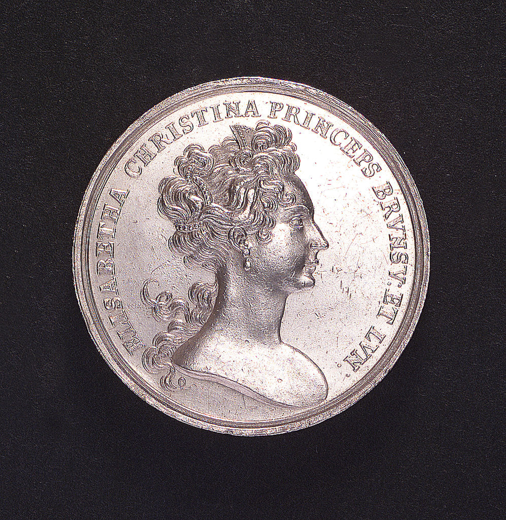 Detail of Medal commemorating the voyage of Princess Elisabeth of Brunswick and Luneburg; obverse by unknown