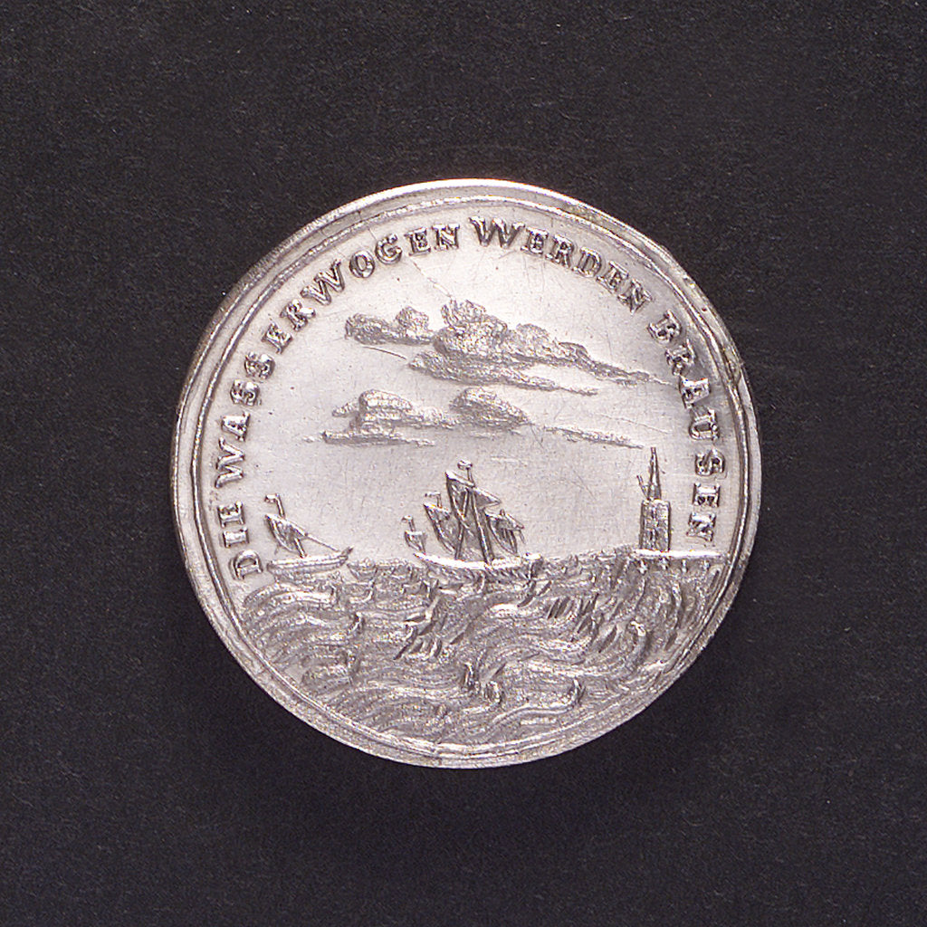 Detail of Medal commemorating the earthquake at Lisbon, 1755; obverse by unknown