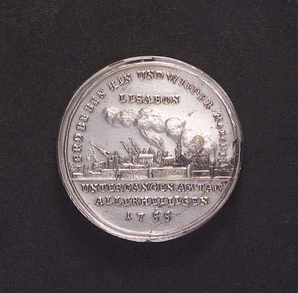 Detail of Medal commemorating the earthquake at Lisbon, 1755; reverse by unknown