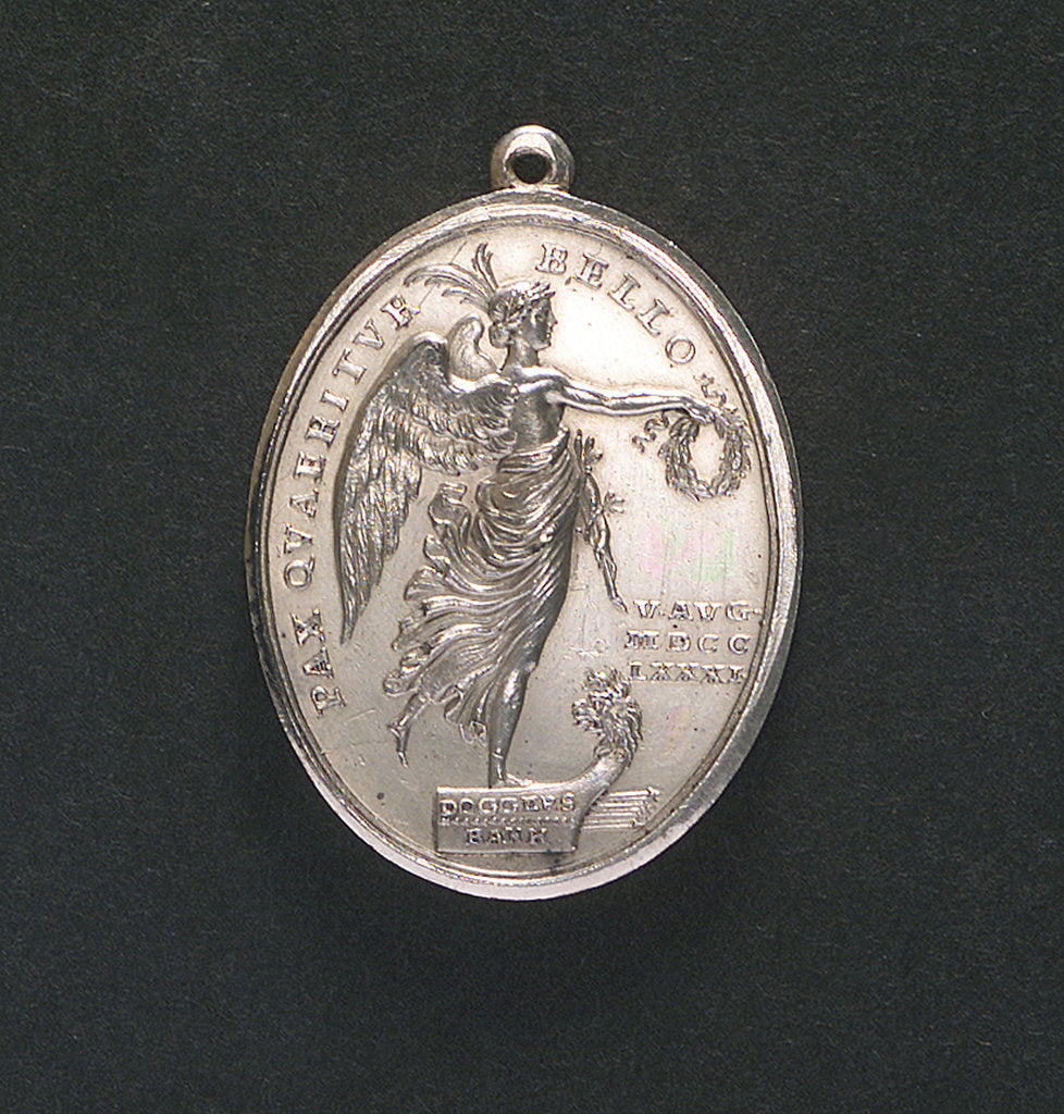 Detail of Medal commemorating the Battle of Dogger Bank, 1781; obverse by J.H. Schepp