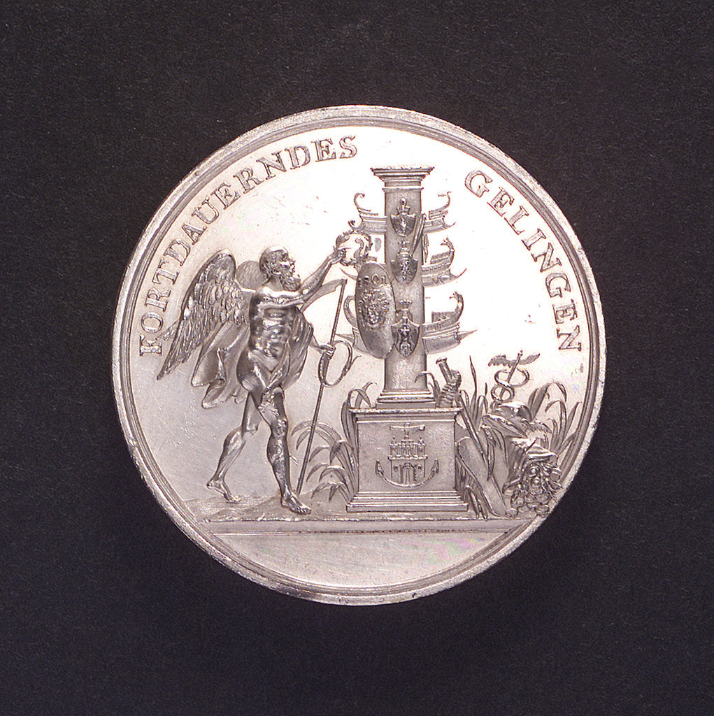 Detail of Medal commemorating the Hamburg Admiralty; obverse by unknown