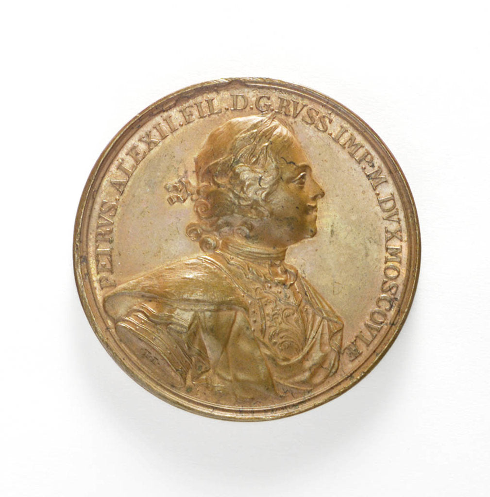 Detail of Medal commemorating the capture of Schlusselburg, 1702; obverse by T. Iwanov