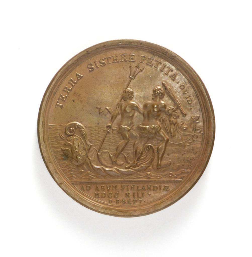 Detail of Medal commemorating the capture of Abo, 1713; reverse by T. Iwanov