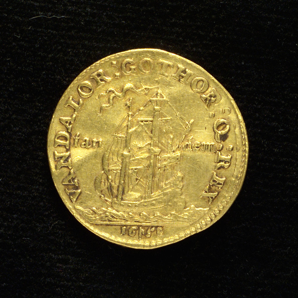 Detail of Double ducat; reverse by unknown
