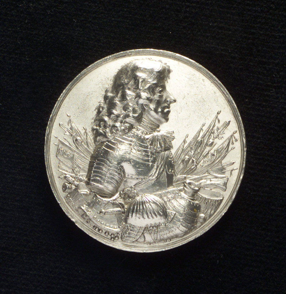 Detail of Medal commemorating the capture of Wisby and Gothland, 1676; obverse by G. Sesemann
