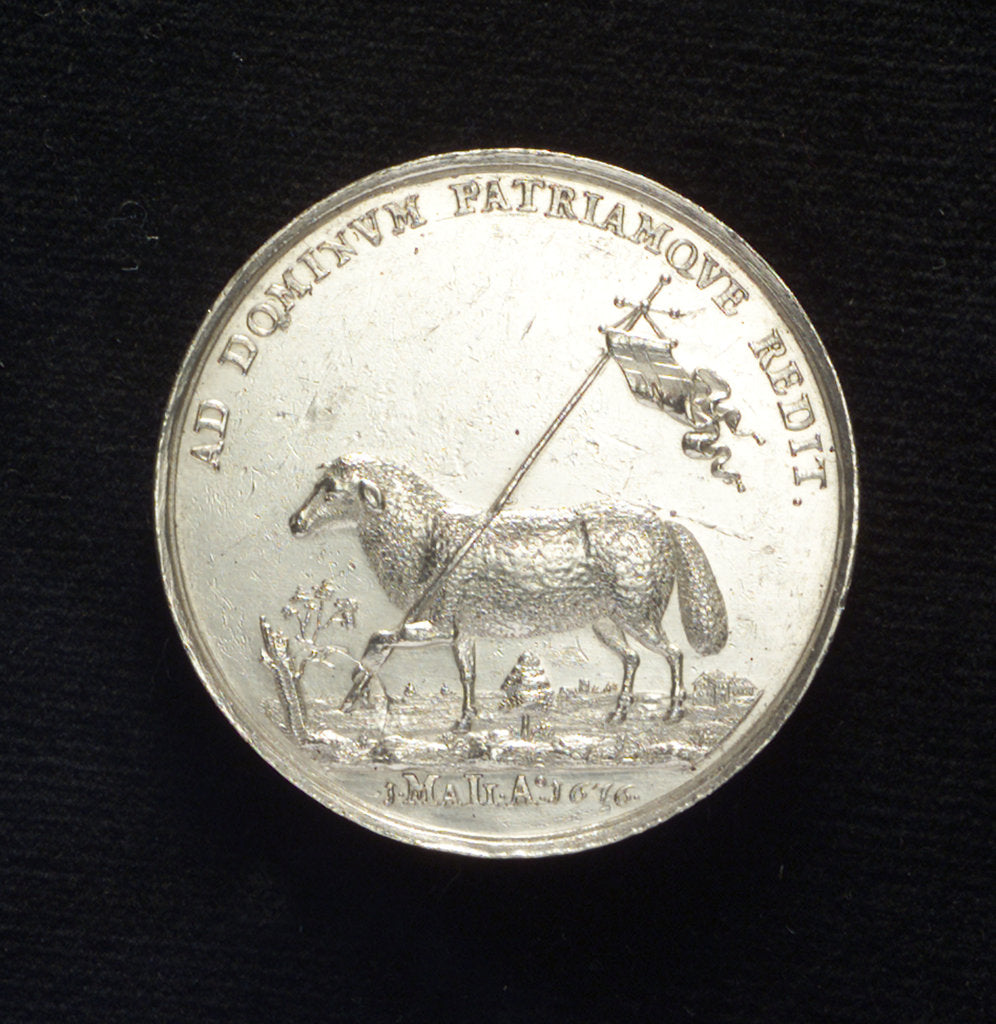 Detail of Medal commemorating the capture of Wisby and Gothland, 1676; reverse by G. Sesemann