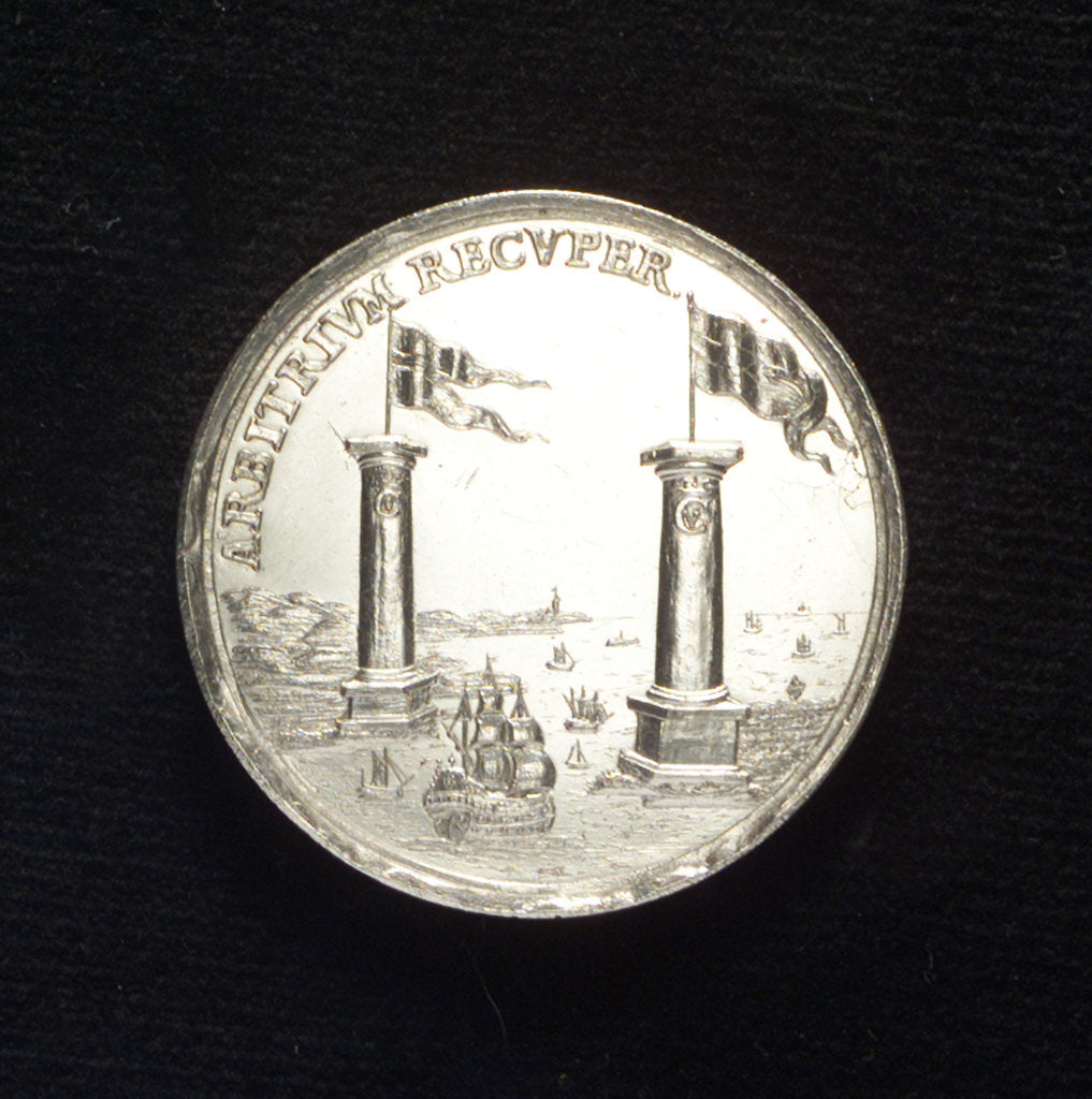 Detail of Medal commemorating the capture of Helsingborg, 1676; reverse by C. Schneider