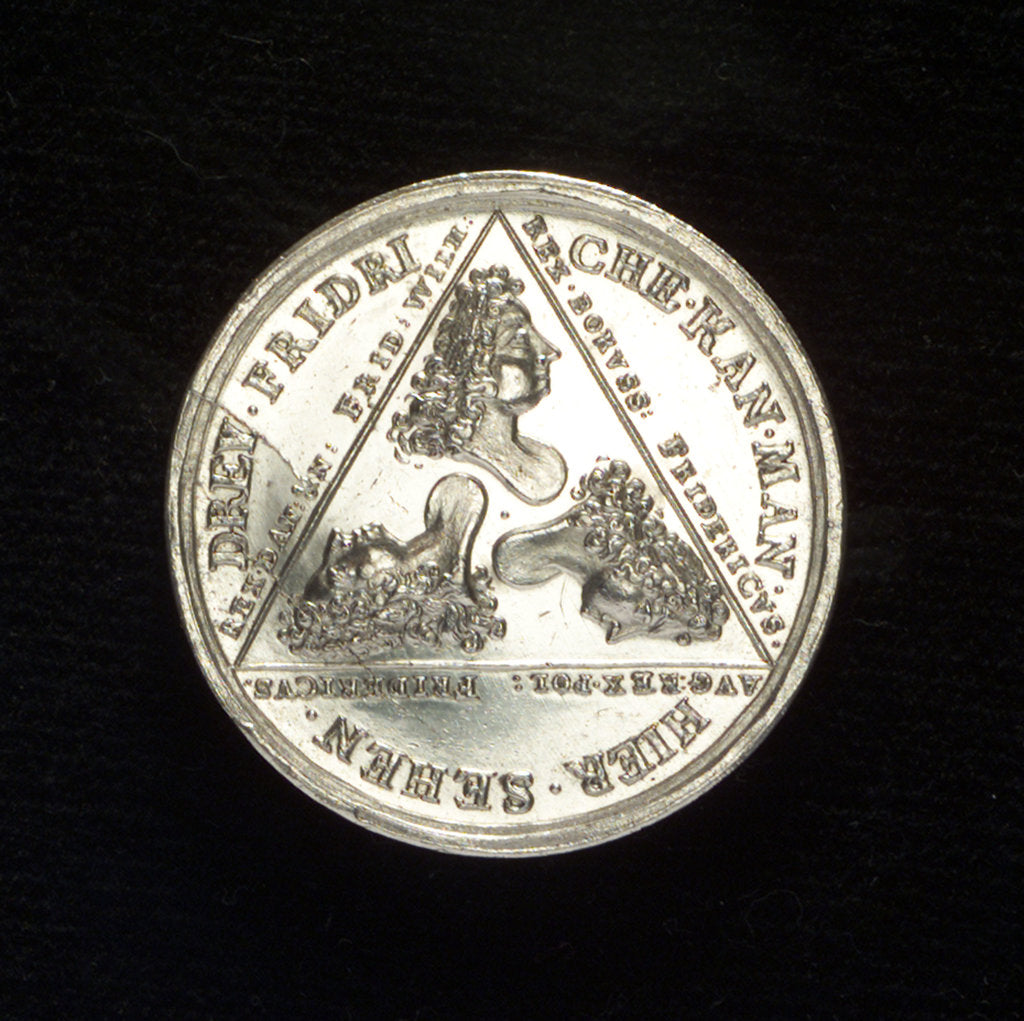 Detail of Medal commemorating the capture of Stralsund, 1715; obverse by unknown