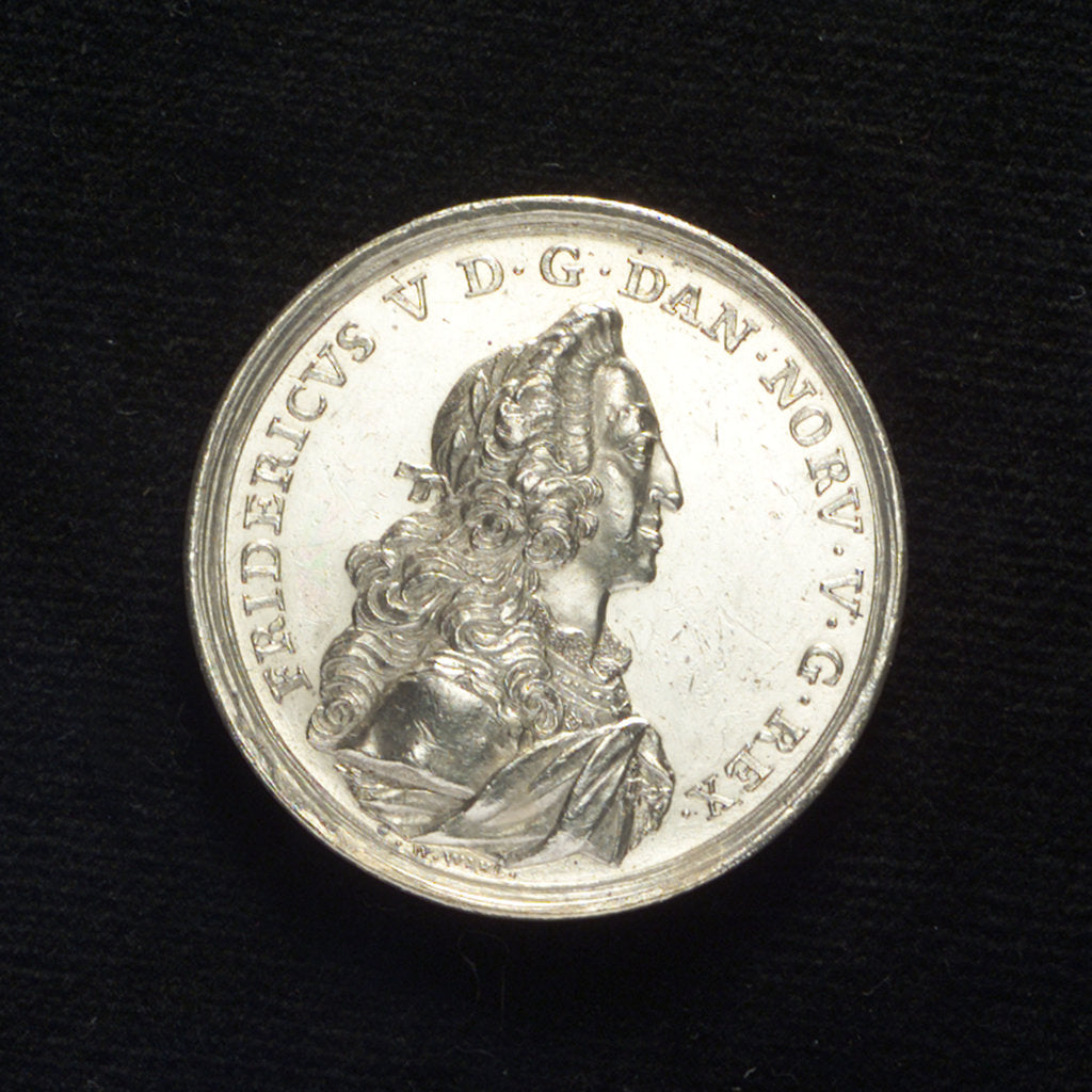 Detail of Medal commemorating the West Indian Company of Denmark; obverse by G.W. Wahl