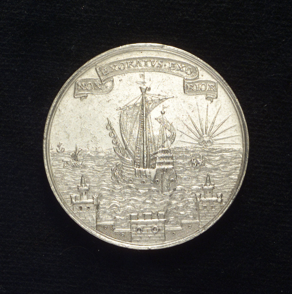 Detail of Medal commemorating the landing in Germany, 1630; reverse by unknown