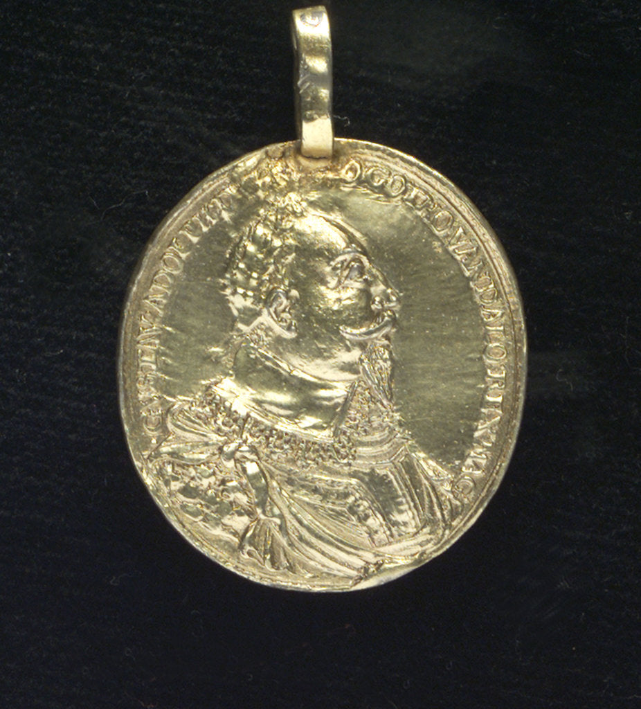 Detail of Medal commemorating the landing in Germany, 1630; obverse by unknown