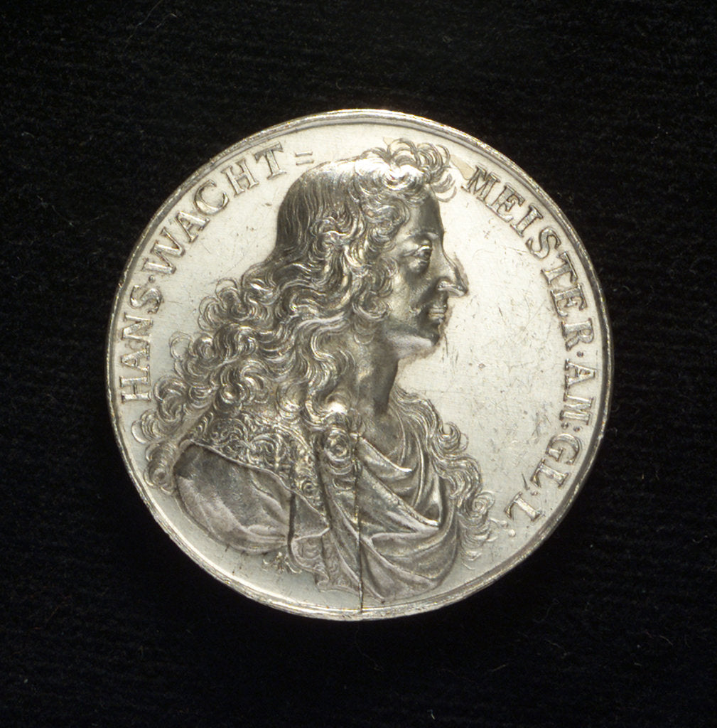 Detail of Medal commemorating Admiral Count Wachtmeister (1641-1714); obverse by A. Karlsten