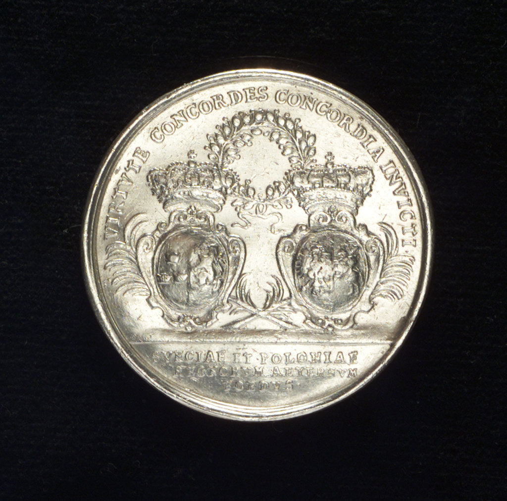 Detail of Medal commemorating the peace between Charles XII and Stanislas; obverse by unknown