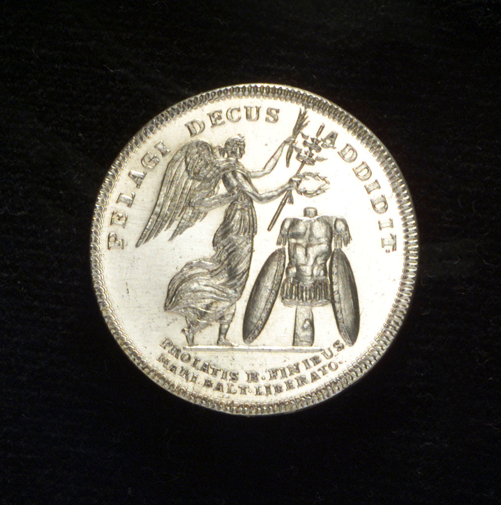 Detail of Medal commemorating Admiral Clas Christersson Horn (1520-1566); reverse by C.G. Fehrman