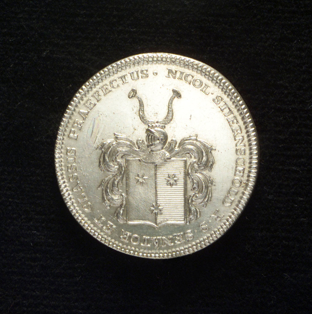 Detail of Medal commemorating Admiral Nils Stjernschöld (1583-1627) by C.G. Fehrman