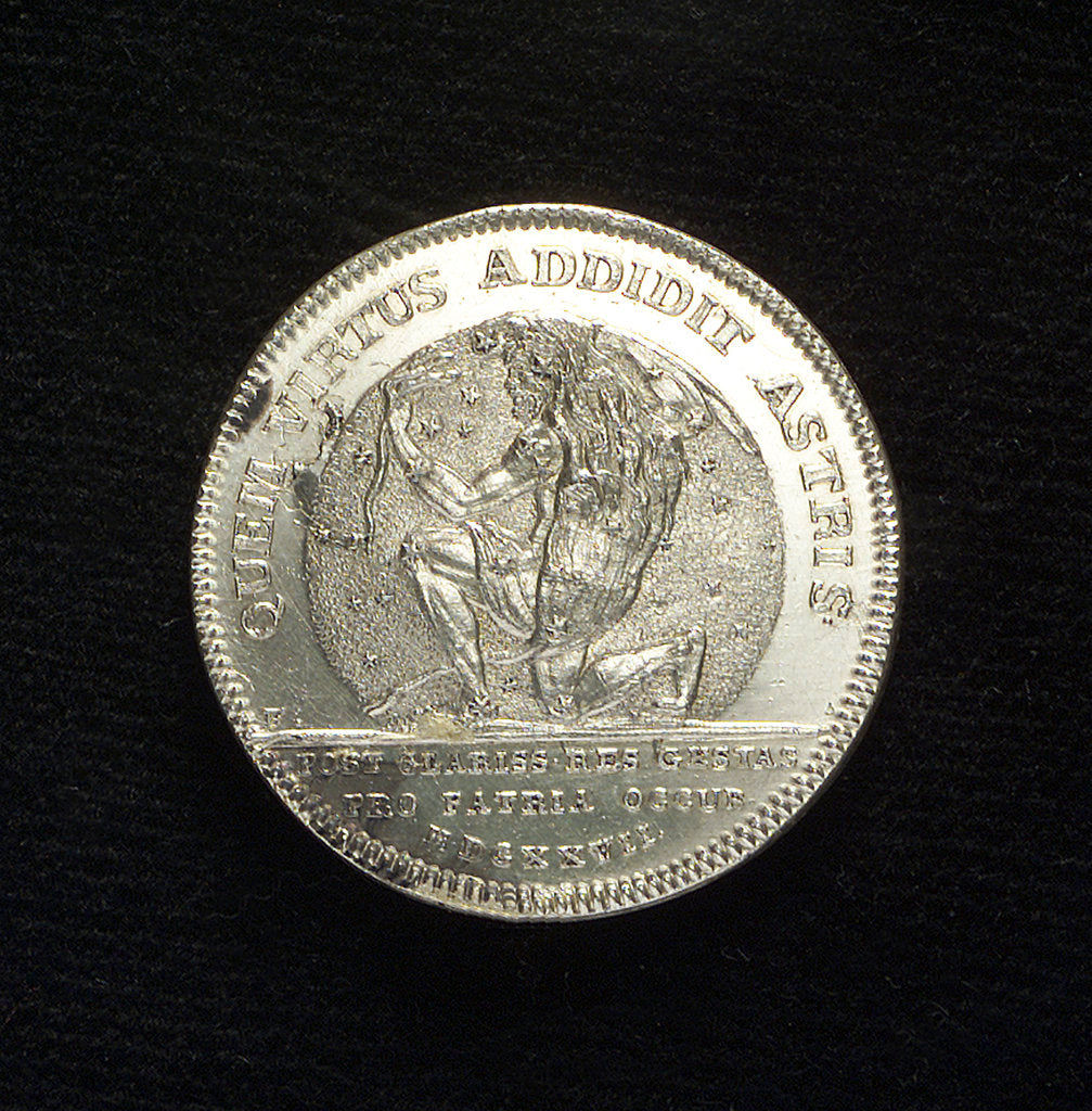 Detail of Medal commemorating Admiral Nils Stjernschöld (1583-1627) by C.G. Fehrman