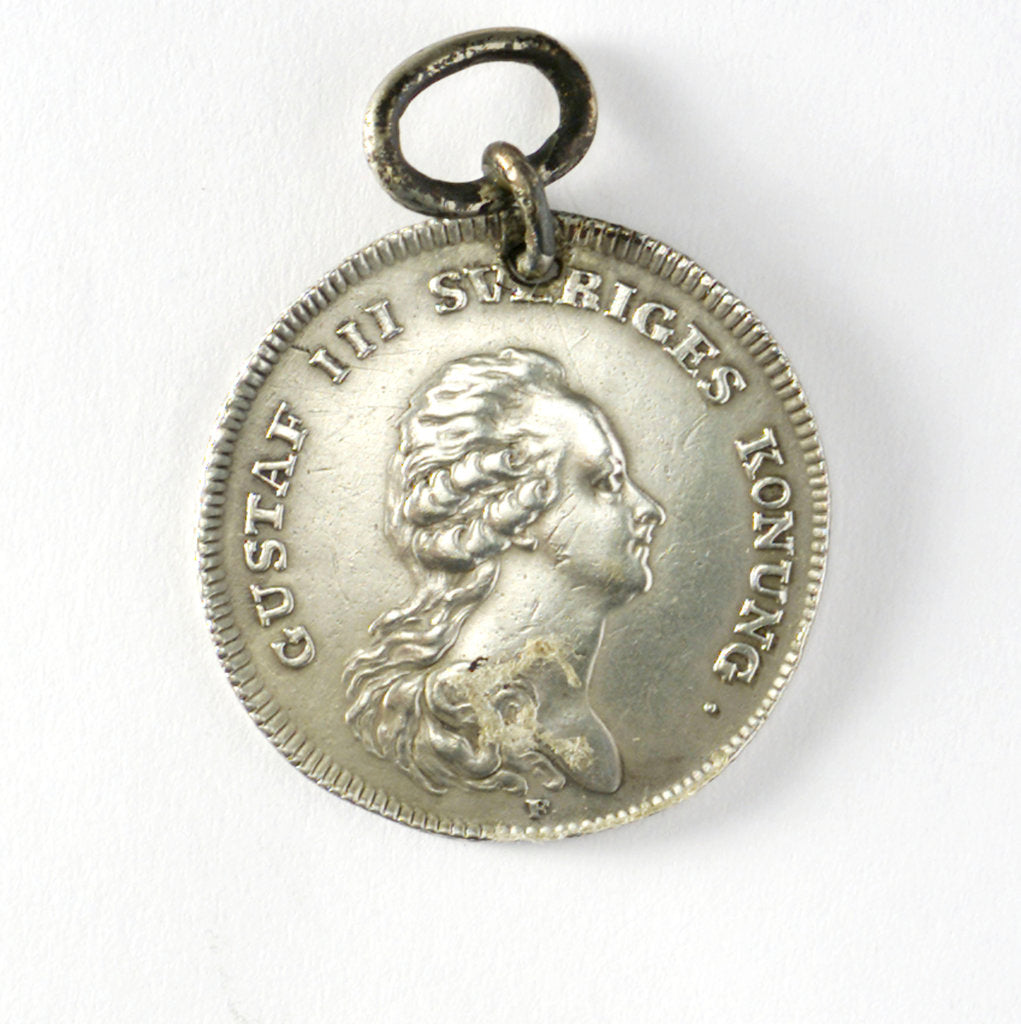 Detail of Naval reward medal; obverse by C.G. Fehrman