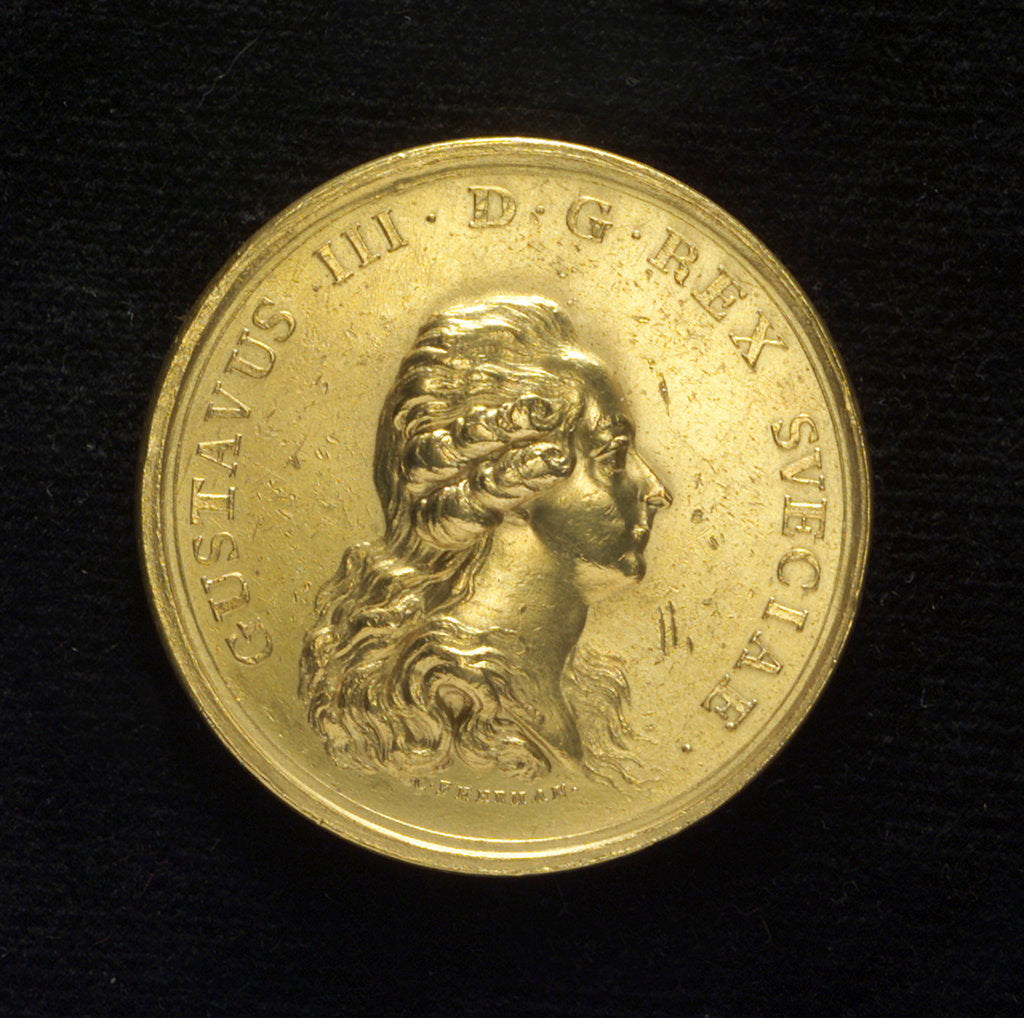 Detail of Medal commemorating the Battle of Svensksund, 1790; obverse by C.G. Fehrman
