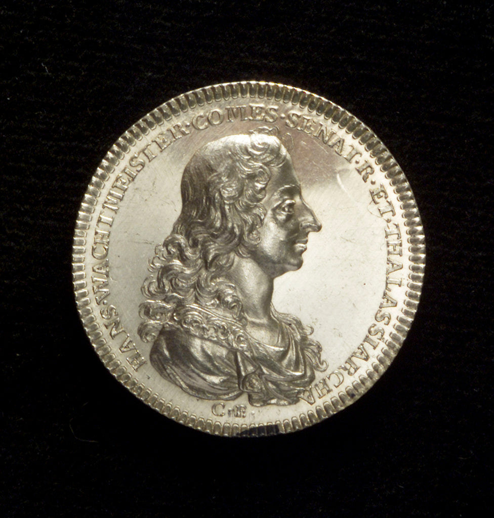 Detail of Medal commemorating Admiral Count Wachtmeister (1641-1714); obverse by C. Enhorning
