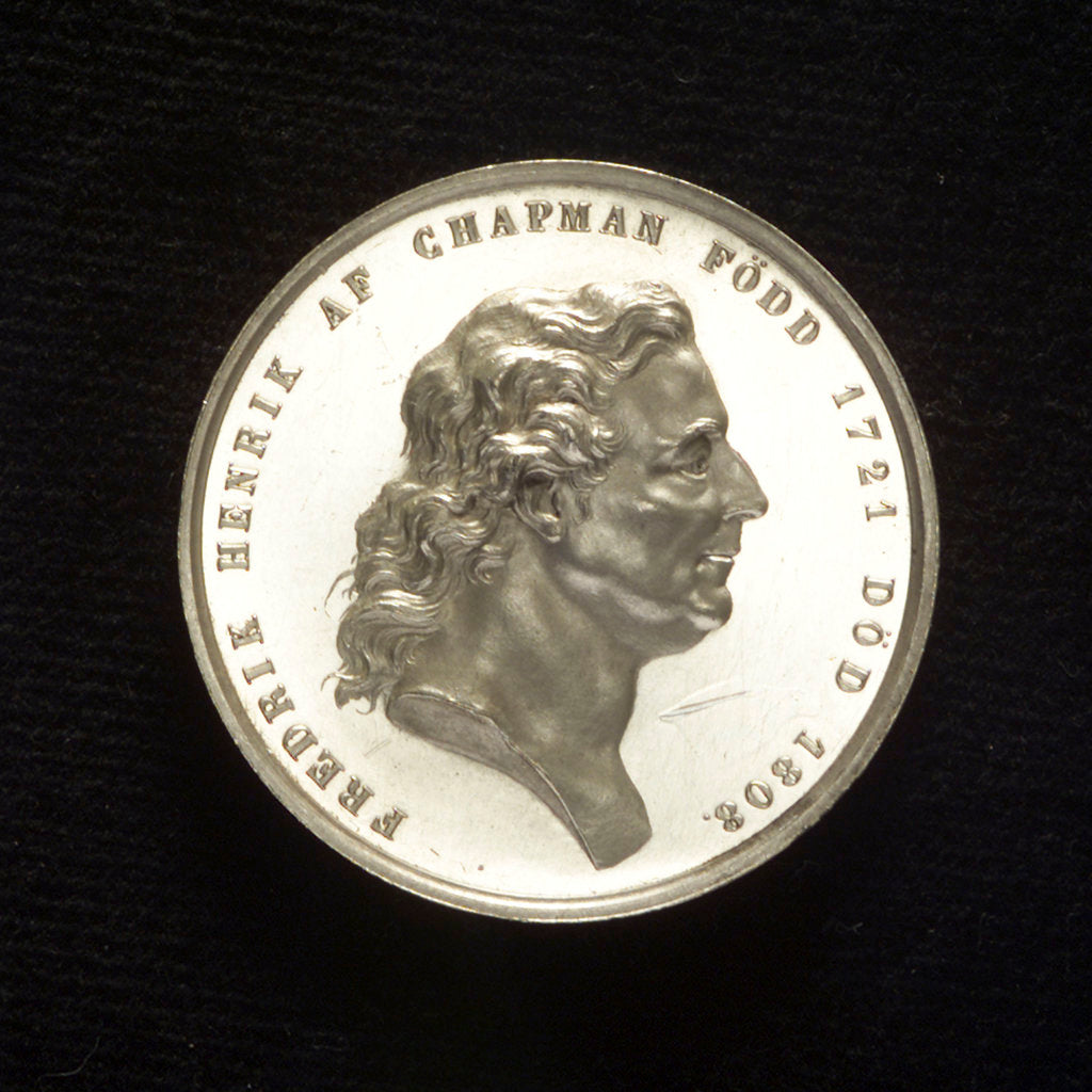 Detail of Medal commemorating the centenary of the Swedish Royal Naval Institution; obverse by Lea Ahlborn