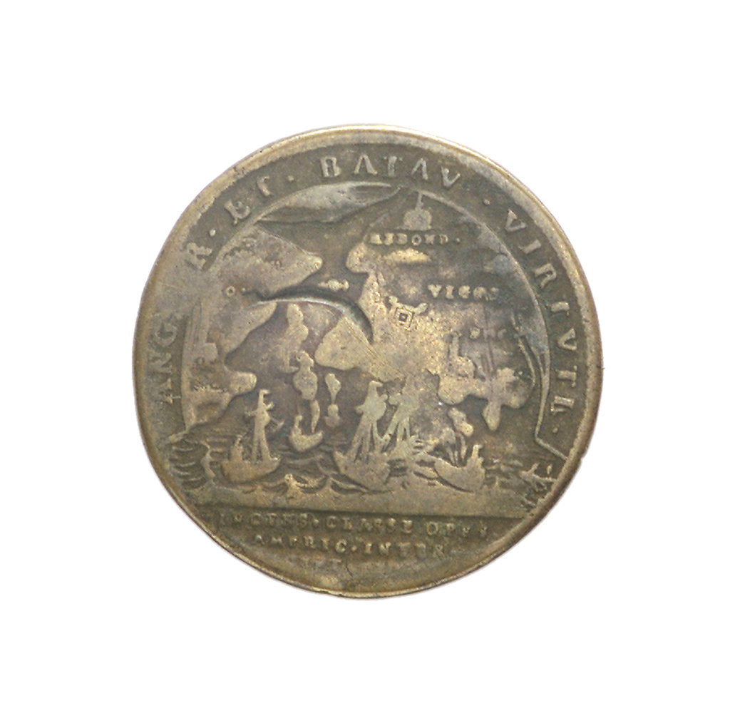 Detail of Counter commemorating the Expedition to Vigo Bay, 1702; reverse by J.G. Lauffer
