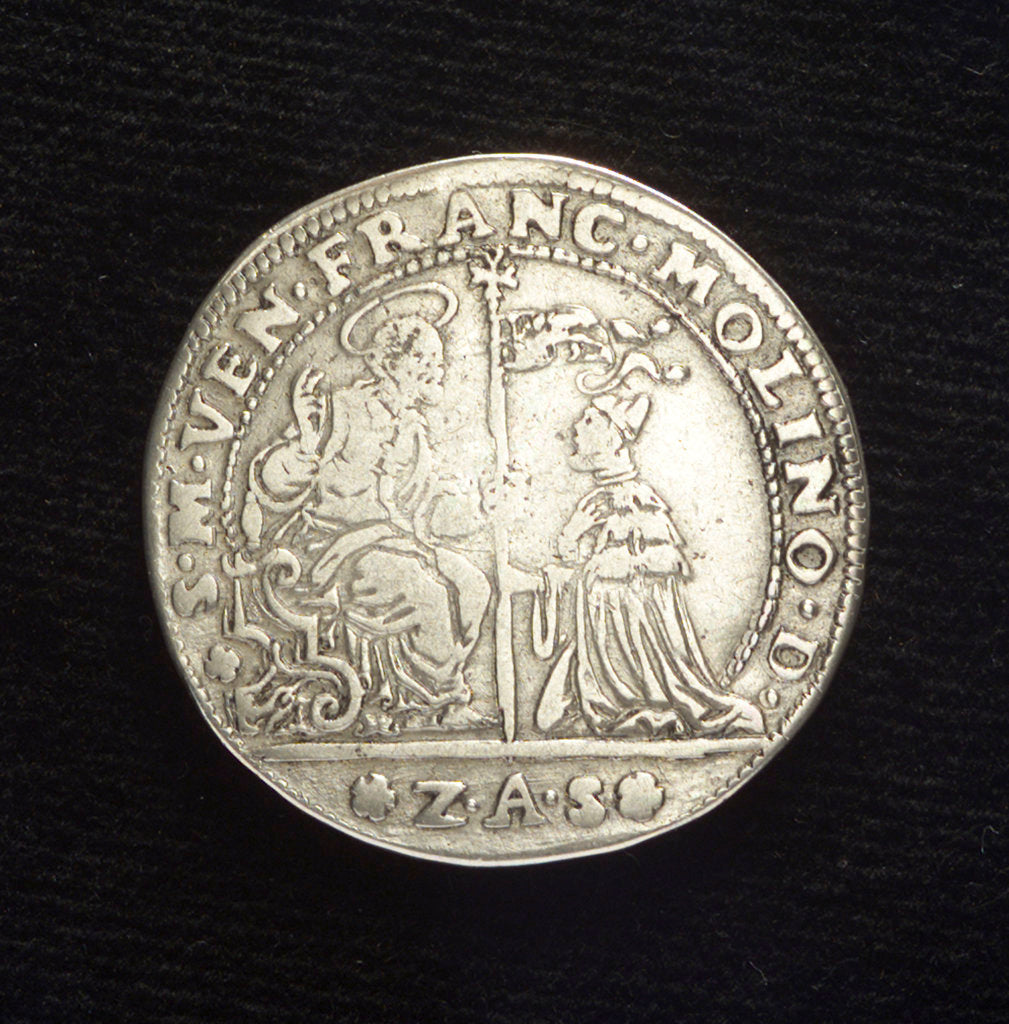 Detail of Counter commemorating the Battle of Paros, 1651; obverse by Z.A. Semitecolo