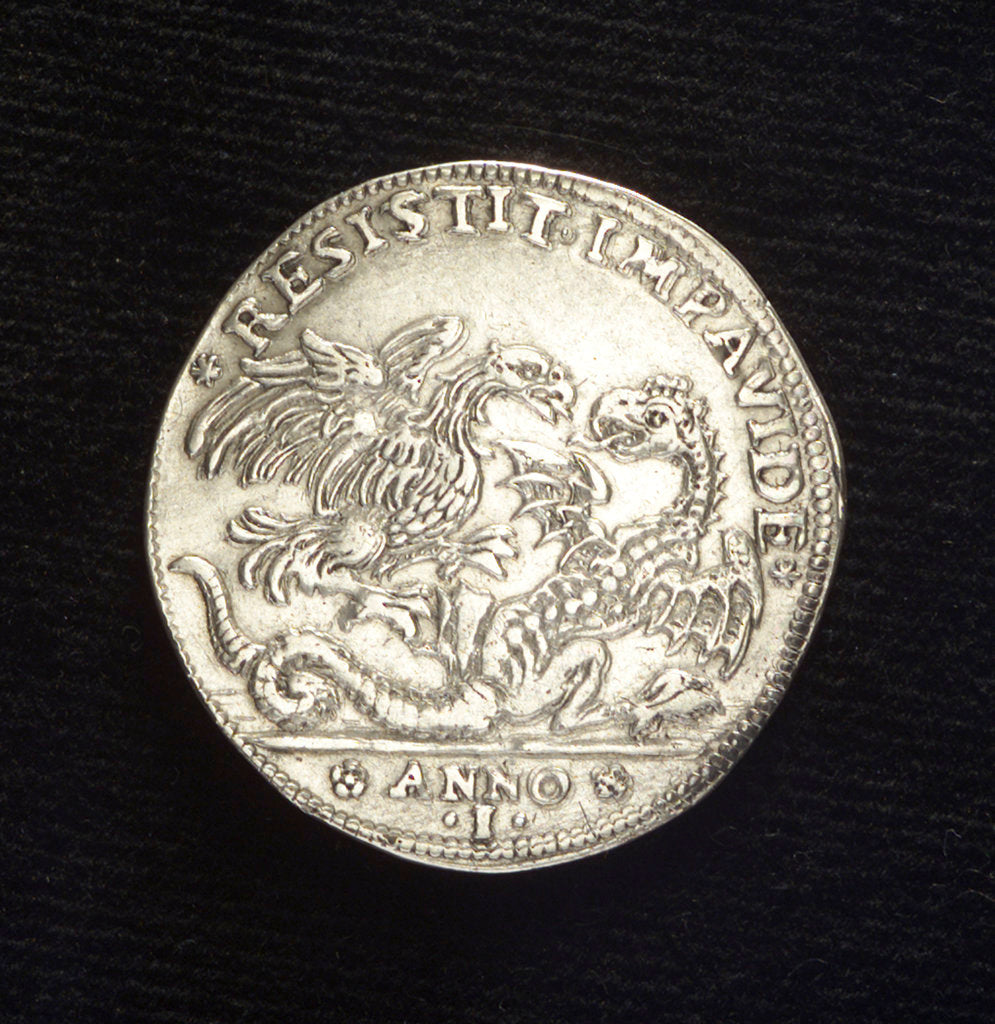 Detail of Counter commemorating the victory off the Dardanelles, 1656; reverse by F. Corner
